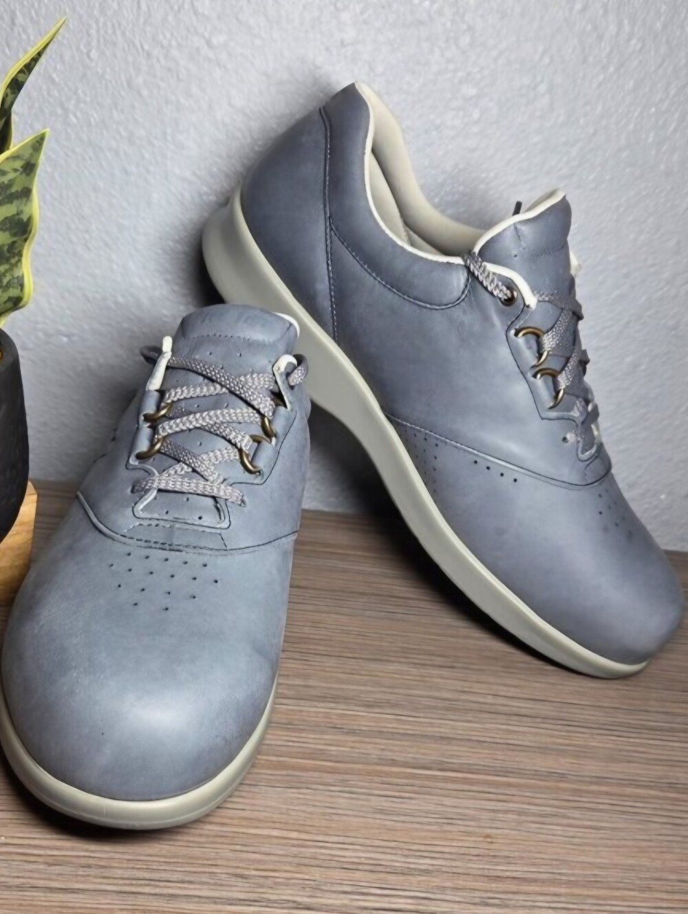 SAS Free Time Denim/Gray Orthopedic Walking Shoes, Nursing – Size: 9WW